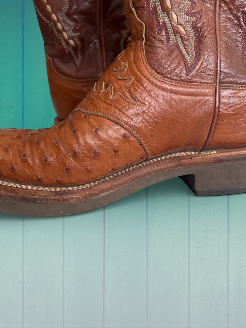 Lucchese Full Ostrich Quill Leather Women’s Boots Size 7B GUC! - Picture 10 of 15